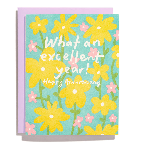 Excellent Year - Anniversary Card - Freshie & Zero Studio Shop