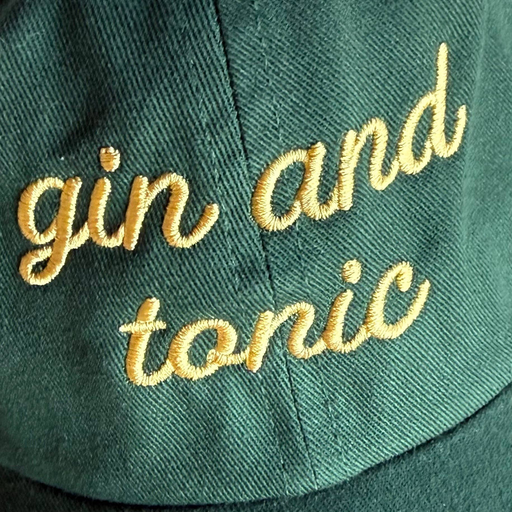 Gin and Tonic Embroidered Baseball Hat - Freshie & Zero Studio Shop
