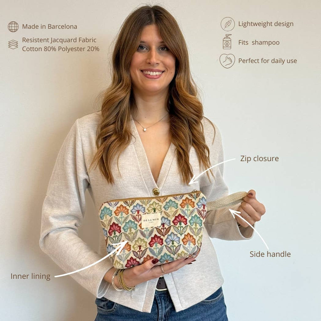 Large Makeup Bag Flora - Freshie & Zero Studio Shop
