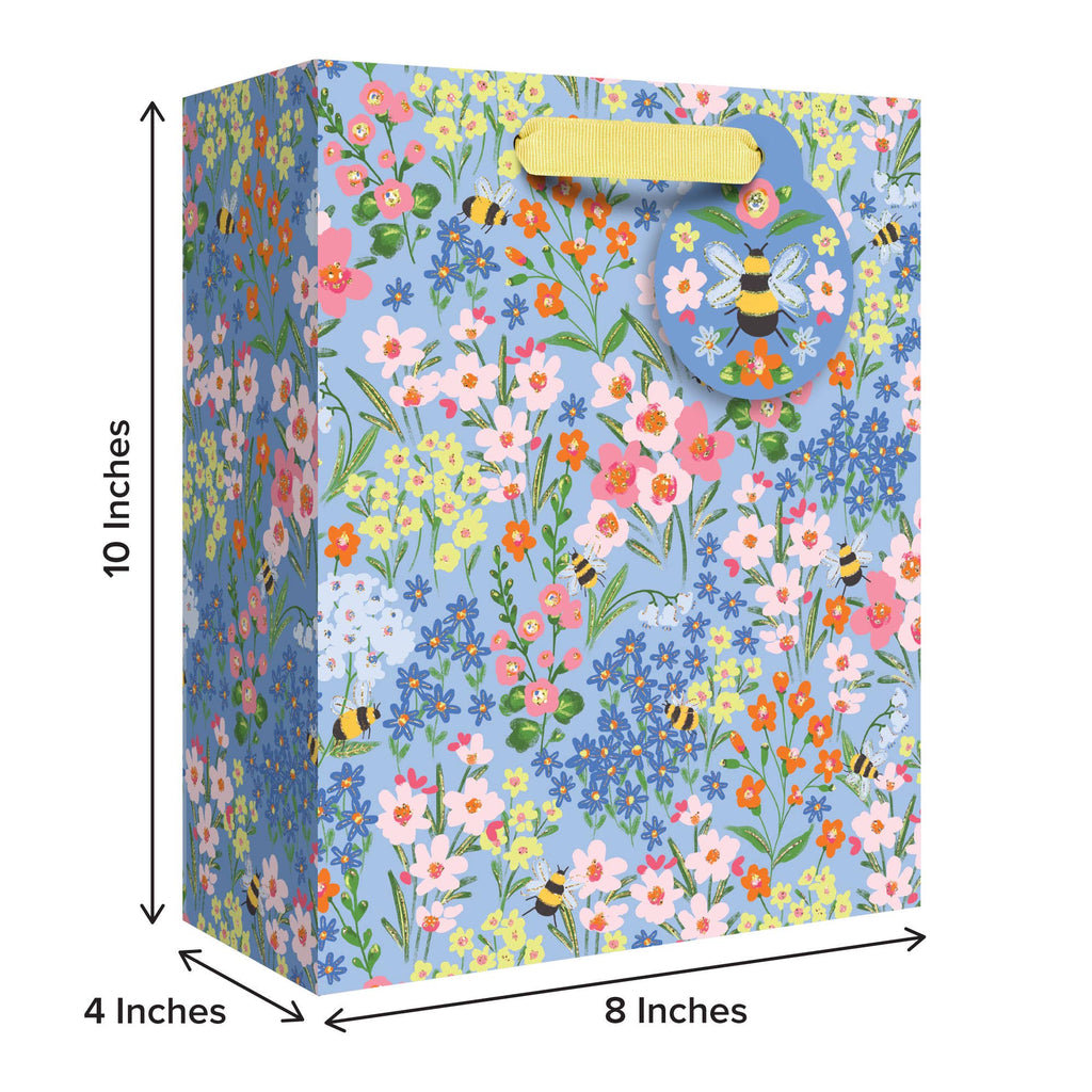 Garden Bees Medium Gift Bag - Freshie & Zero Studio Shop