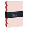 Scalloped Shaped Notepad | Peach + Persimmon Edge - Freshie & Zero Studio Shop
