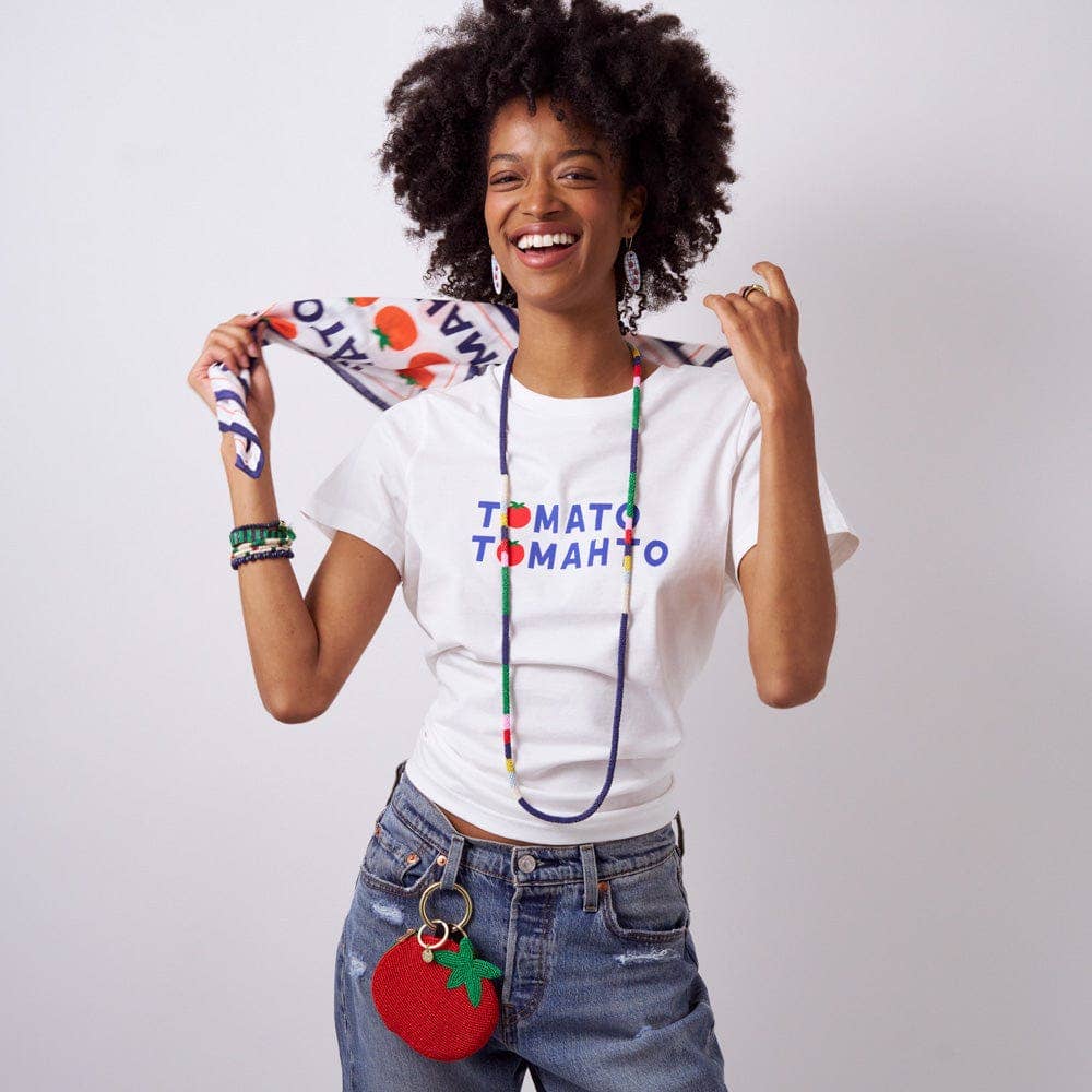 Tomato Tomahto Print Cotton Bandana - Freshie & Zero Studio Shop
