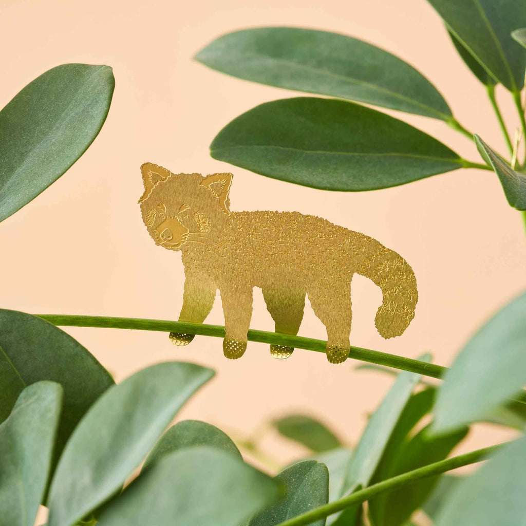 Brass Plant Accessory: Red Panda - Freshie & Zero Studio Shop