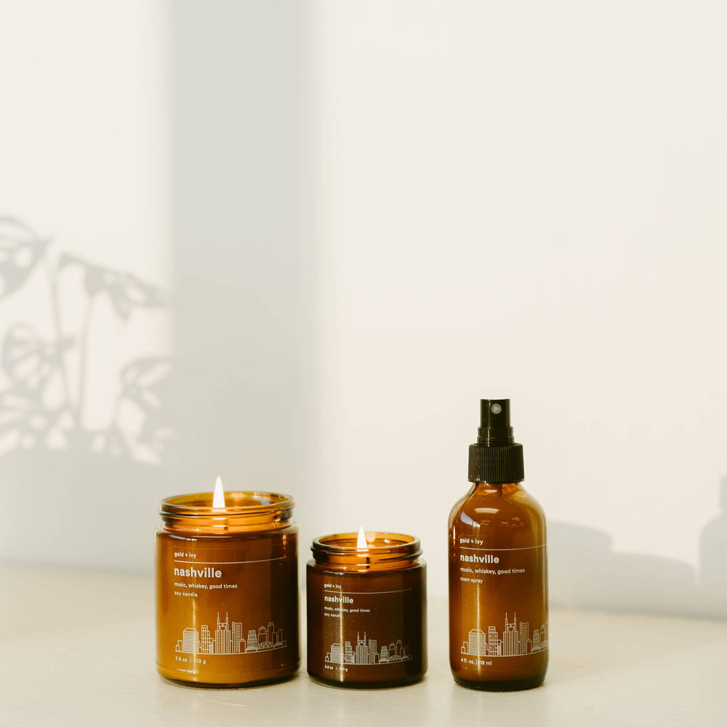 Nashville Soy Candle by Gold + Ivy - 7.5 oz - Freshie & Zero Studio Shop