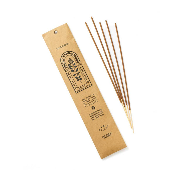 Spiced Sandalwood Incense - 10 Sticks, Low Smoke - Freshie & Zero Studio Shop
