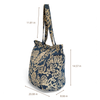 Large Zippered Bag: blue floral - Freshie & Zero Studio Shop