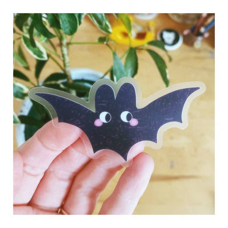 Baby Bat Transparent Sticker - Freshie & Zero Studio Shop