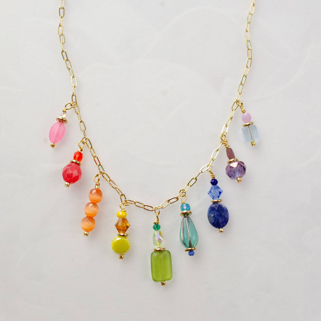 Rainbow Charm Necklace - Mosaic - Freshie & Zero Studio Shop