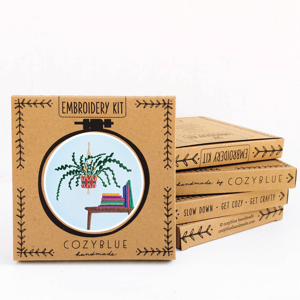 Ricrac House Plant Embroidery Kit by Cozyblue - Freshie & Zero Studio Shop