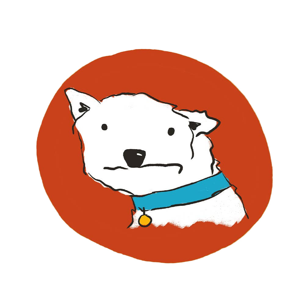 Derpy Dog Vinyl Sticker - Freshie & Zero Studio Shop