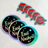 Moon and Stars East Nashville Holographic Sticker - Freshie & Zero Studio Shop