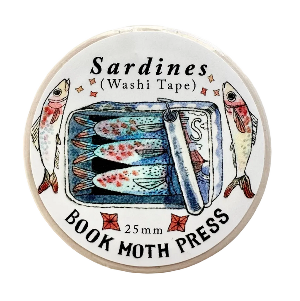 illustrated sardines washi tape