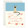 Cat String Birthday Card - Freshie & Zero Studio Shop