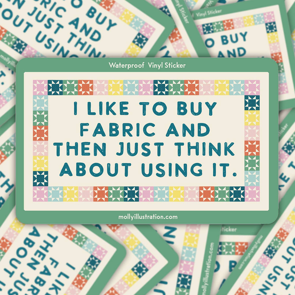 I Like to Buy Fabric Waterproof Vinyl Sticker - Freshie & Zero Studio Shop