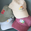 Washed Green Tomato Vine Embroidered Baseball Cap - Freshie & Zero Studio Shop