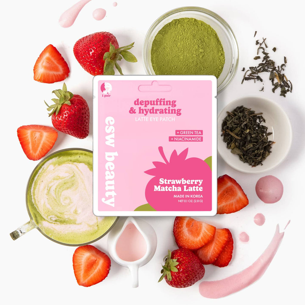Strawberry Matcha Latte Depuffing & Hydrating Eye Patches - Freshie & Zero Studio Shop