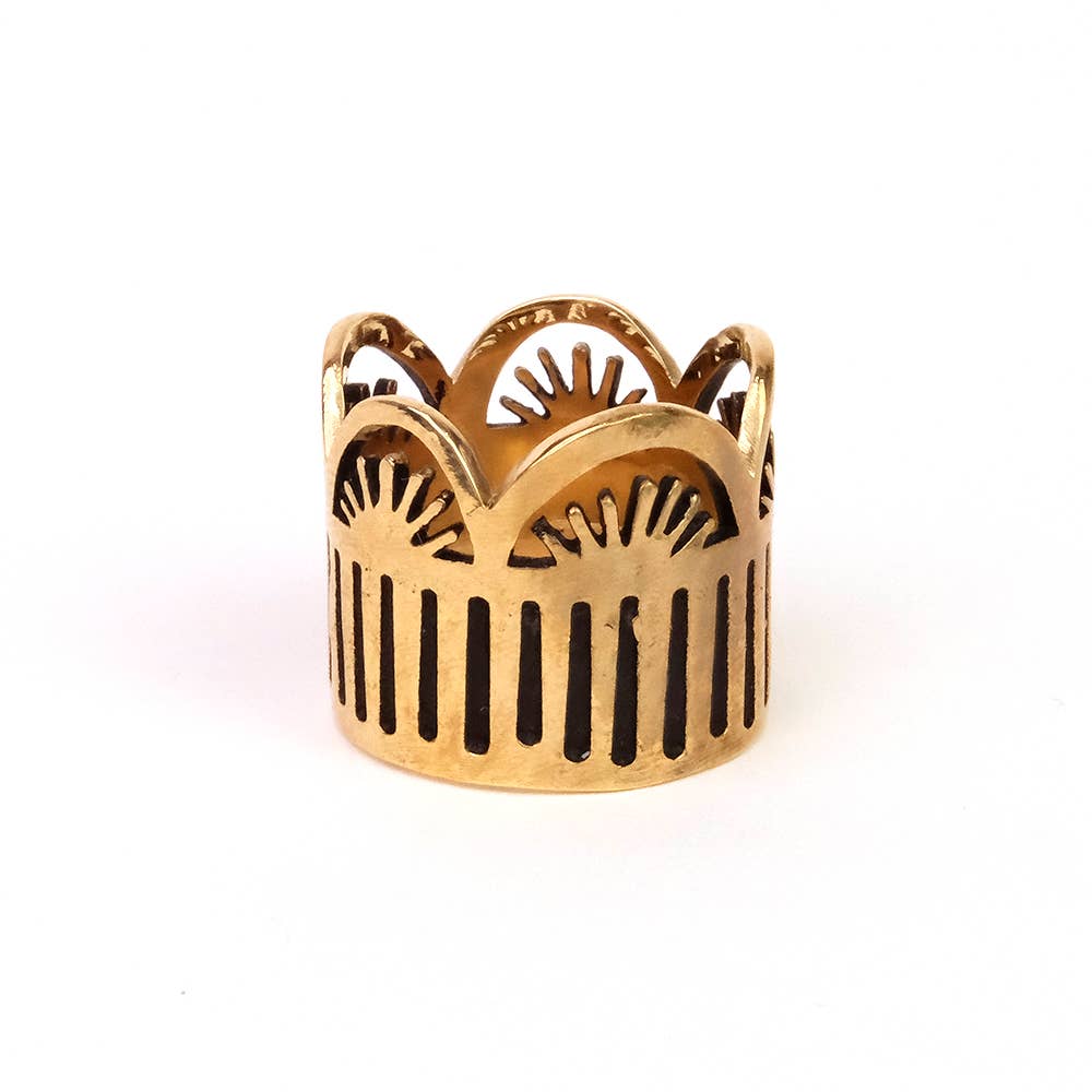 Leah Sunrise Brass Bandana Slide Ring by Handker - Freshie & Zero Studio Shop