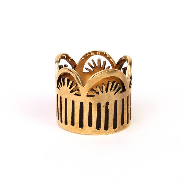Leah Sunrise Brass Bandana Slide Ring by Handker - Freshie & Zero Studio Shop