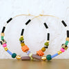 Large Colorful Beaded Hoops - Freshie & Zero Studio Shop