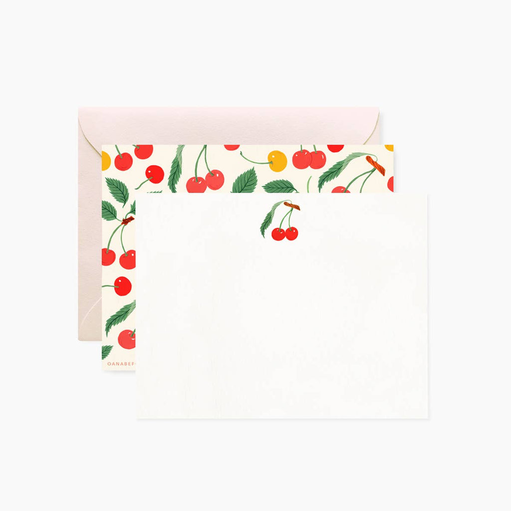 CHERRY Notecards | Set of 4 - Freshie & Zero Studio Shop