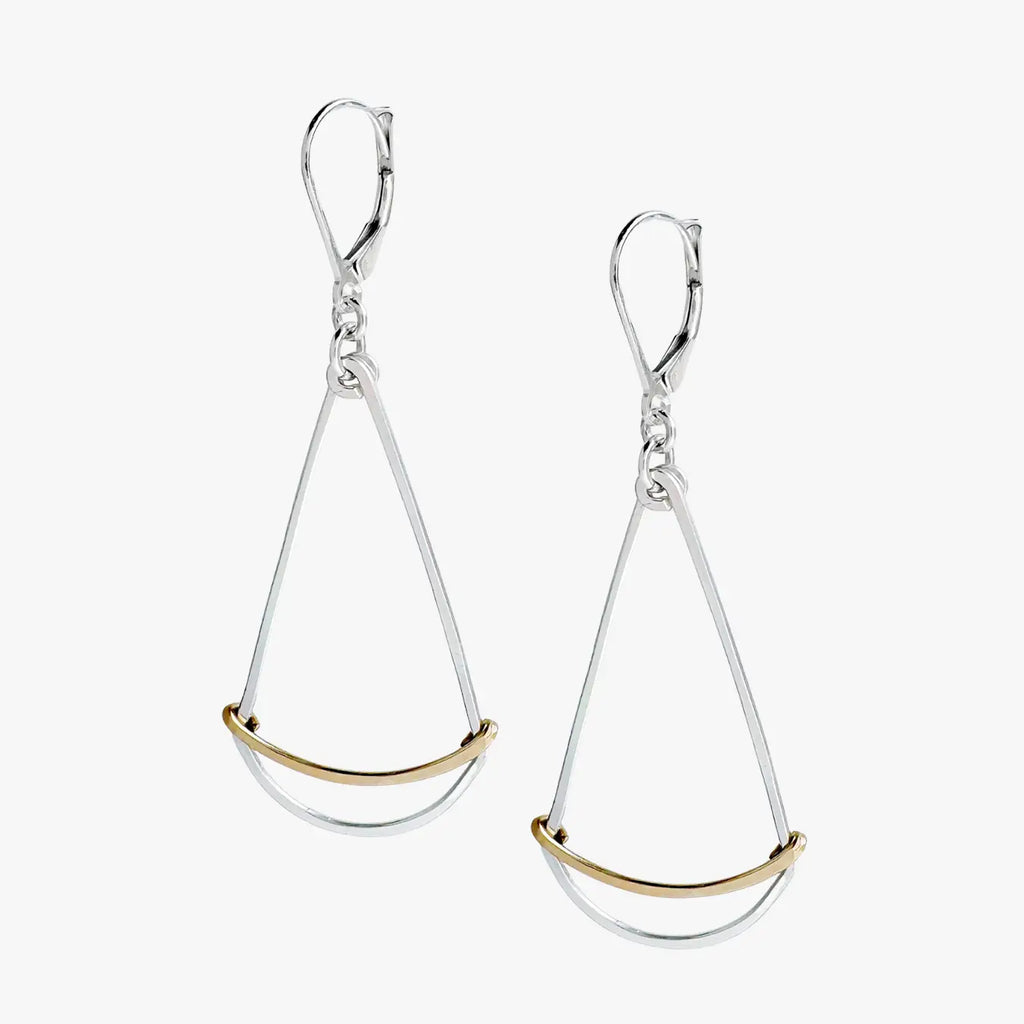 Long Golden Fan Earrings - Freshie & Zero Studio Shop