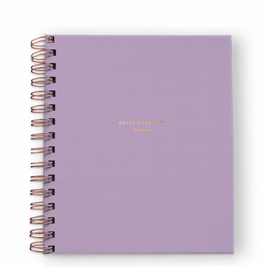 Undated Daily Overview Planner in Lavender - Freshie & Zero Studio Shop