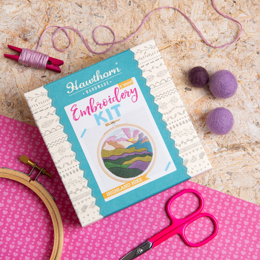 Highland Hike Mini Embroidery Kit | Complete Craft Kit for Beginners - Freshie & Zero Studio Shop