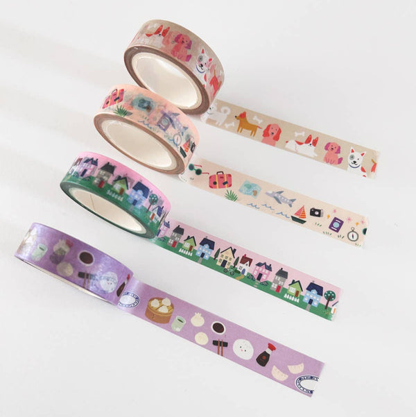 Washi Tape: Sweet Dog Parade - Freshie & Zero Studio Shop
