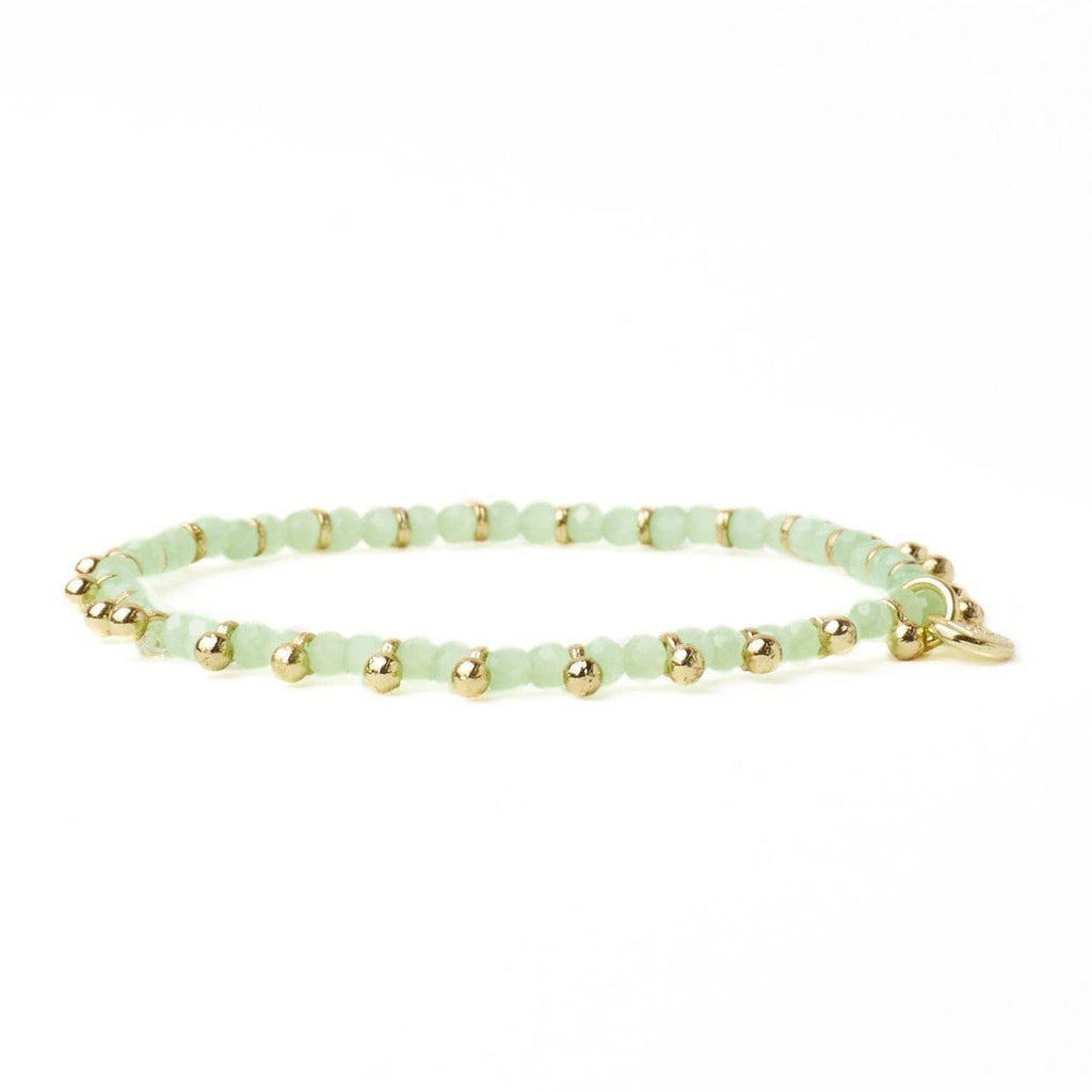 Kami Mint and Gold Crystal Stretch Bracelet - Freshie & Zero Studio Shop