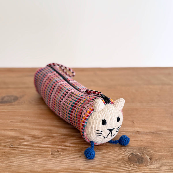 Cat Pencil Case in Pink - Freshie & Zero Studio Shop