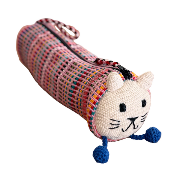 Cat Pencil Case in Pink - Freshie & Zero Studio Shop