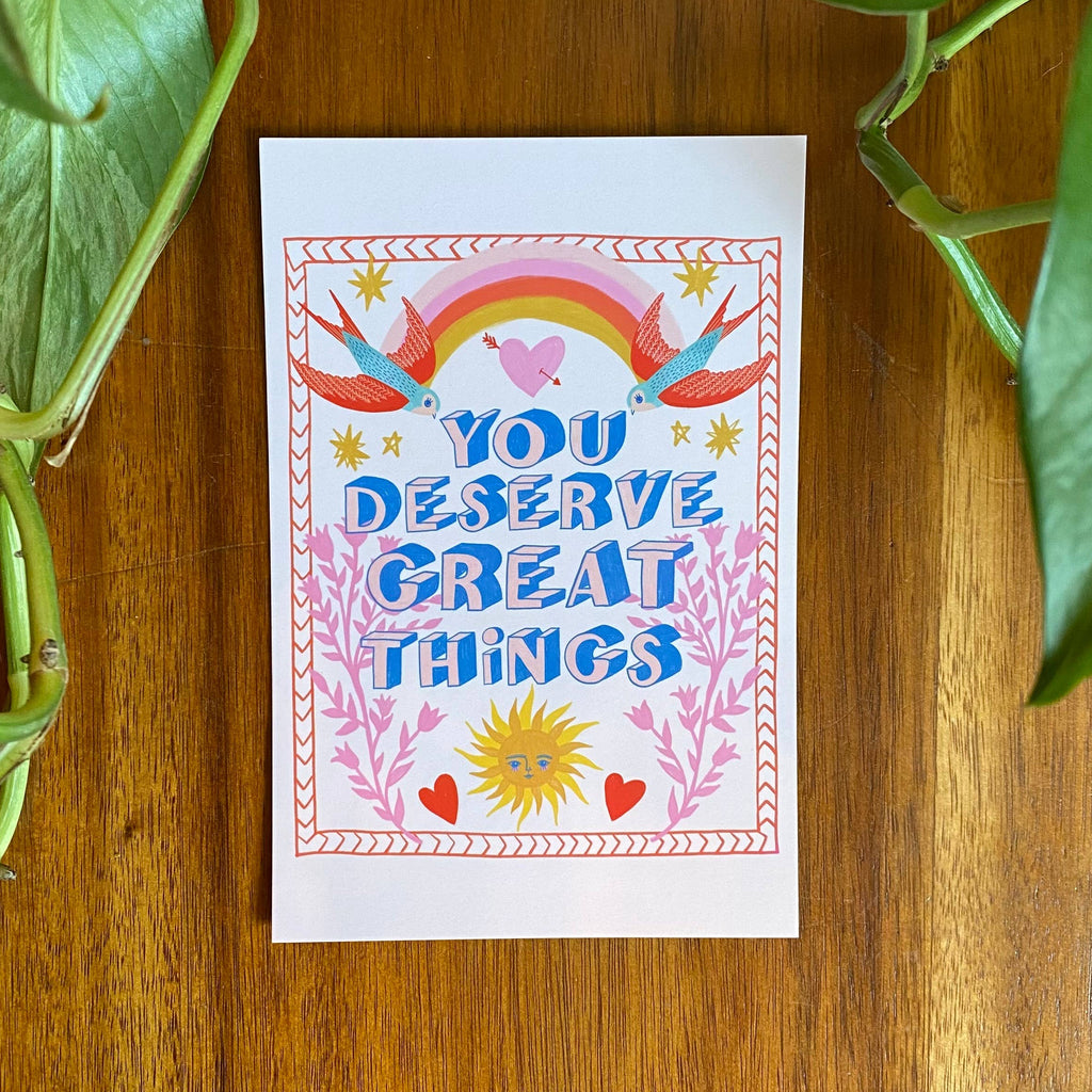 Positive Affirmations Postcard Set of 10 - Freshie & Zero Studio Shop