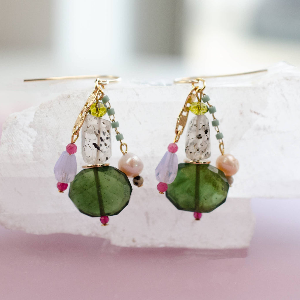 Gemstone Dangle Earrings - Freshie & Zero Studio Shop