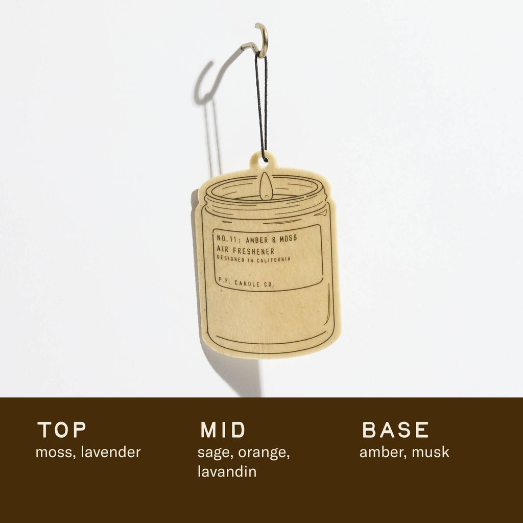 P.F. Candle Co. Air Freshener 2 Pack: Amber & Moss - Freshie & Zero Studio Shop