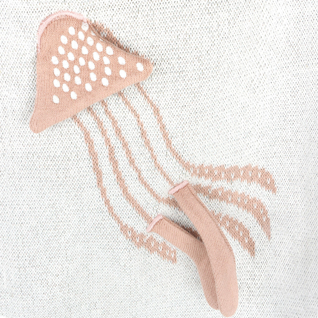 Organic Cotton 3D Knit Baby Blanket - Jellyfish & Whales - Freshie & Zero Studio Shop