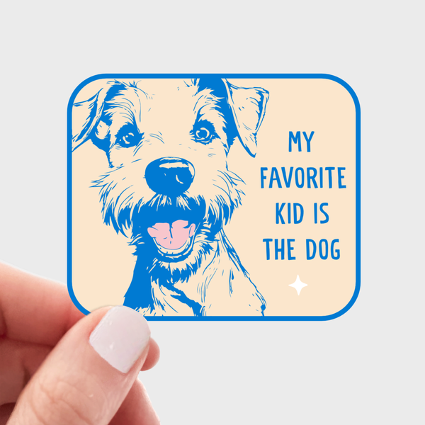 My Favorite Kid Is The Dog Sticker - pet, puppy, cute, shop - Freshie & Zero Studio Shop