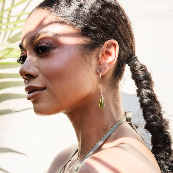 Medina Drop Earrings - green - Freshie & Zero Studio Shop