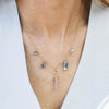 blue seascape gemstone charm necklace - Freshie & Zero Studio Shop