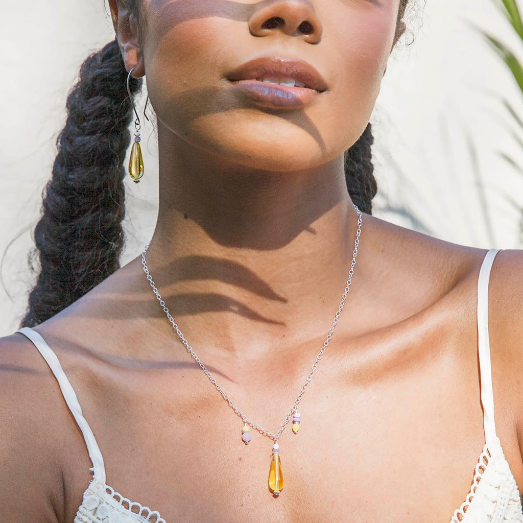 Medina Drop Earrings - butter yellow - Freshie & Zero Studio Shop