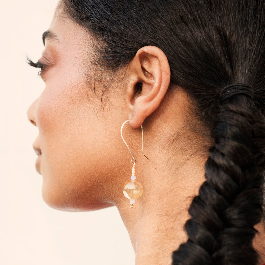 Medina Orb Earrings - butter yellow - Freshie & Zero Studio Shop