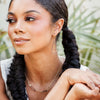 Long Gold+Ink Fan Earrings - Freshie & Zero Studio Shop