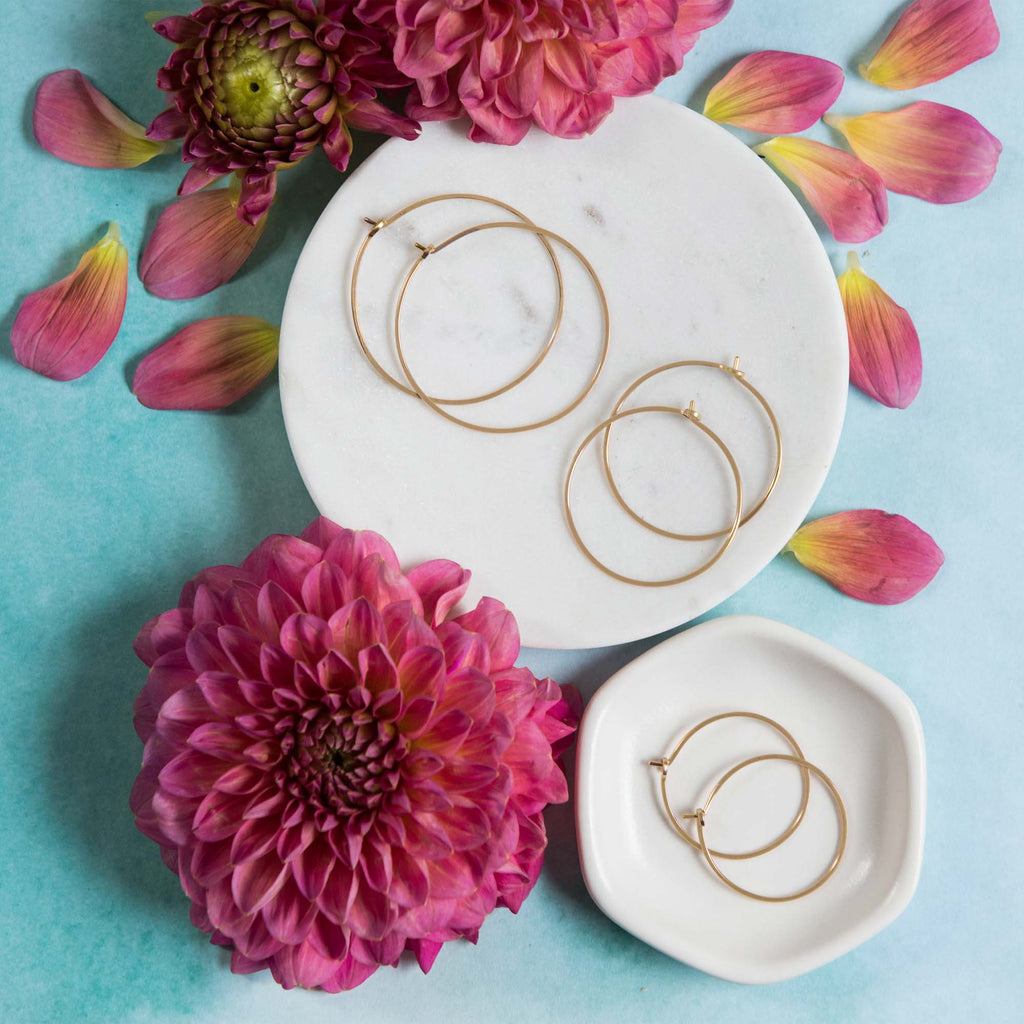 minimal hoops - small circles - Freshie & Zero Studio Shop