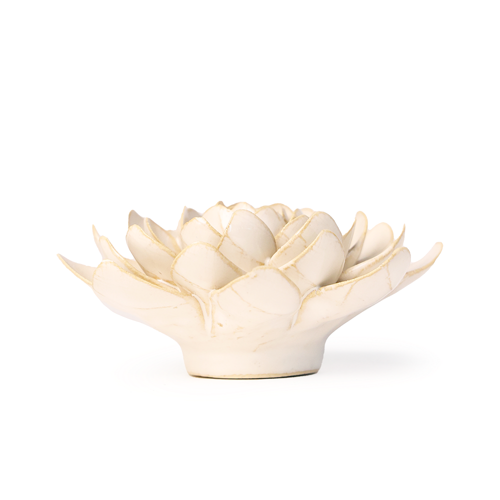 English Garden Ceramic Flower: 4.25" Ivory Snowdrop - Freshie & Zero Studio Shop