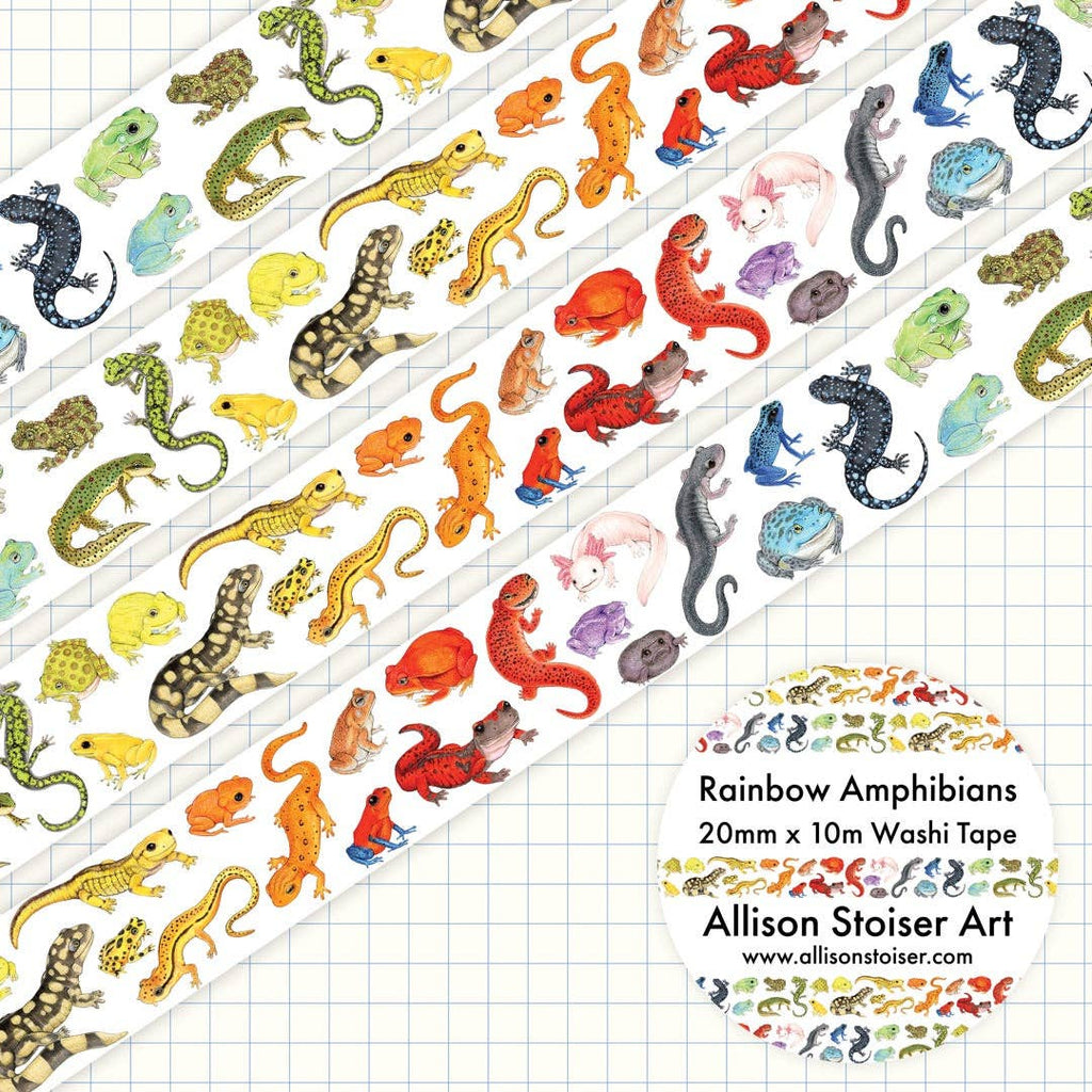 Rainbow Amphibians Pride Washi Tape - Freshie & Zero Studio Shop