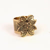 Amy Flower Brass Bandana Slide Ring by Handker - Freshie & Zero Studio Shop