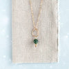 kelp green little gemstone necklace - Freshie & Zero Studio Shop