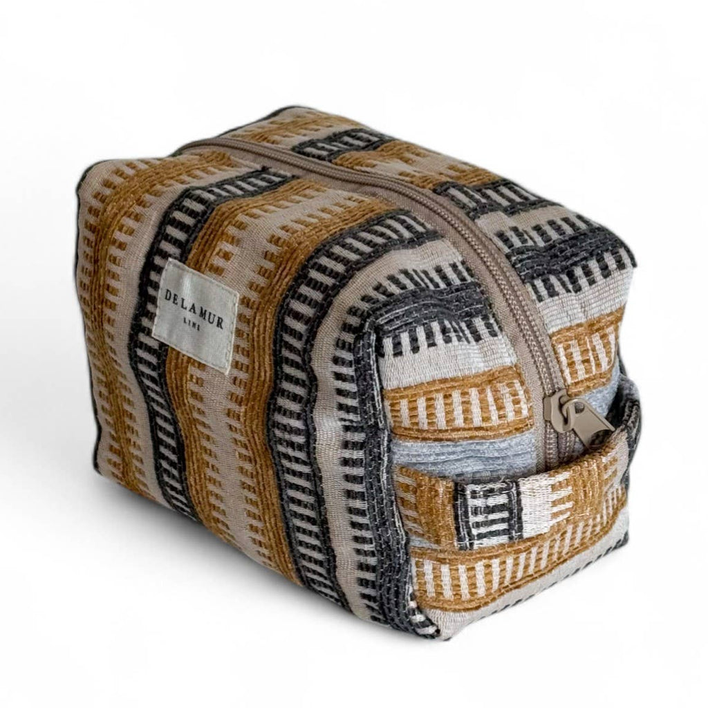 Squared Makeup Bag: Dash Stripes - Freshie & Zero Studio Shop