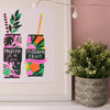 Cocktail Tins Risograph Print - Freshie & Zero Studio Shop