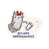 Become Ungovernable Cat Sticker - Freshie & Zero Studio Shop