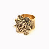Amy Flower Brass Bandana Slide Ring by Handker - Freshie & Zero Studio Shop